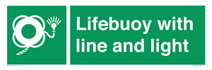 Lifebuoy with line and light